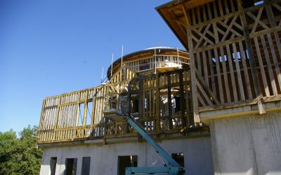 Construction de l’ossature bois des façades nord et sud