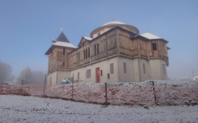 Le monastère sous la neige