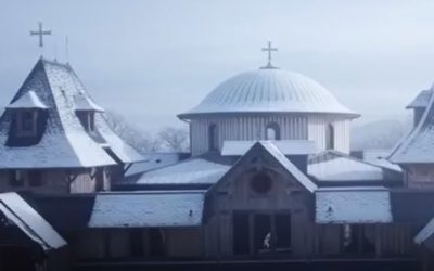 Le monastère sous la neige