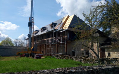 Construction de la toiture du bâtiment des soeurs